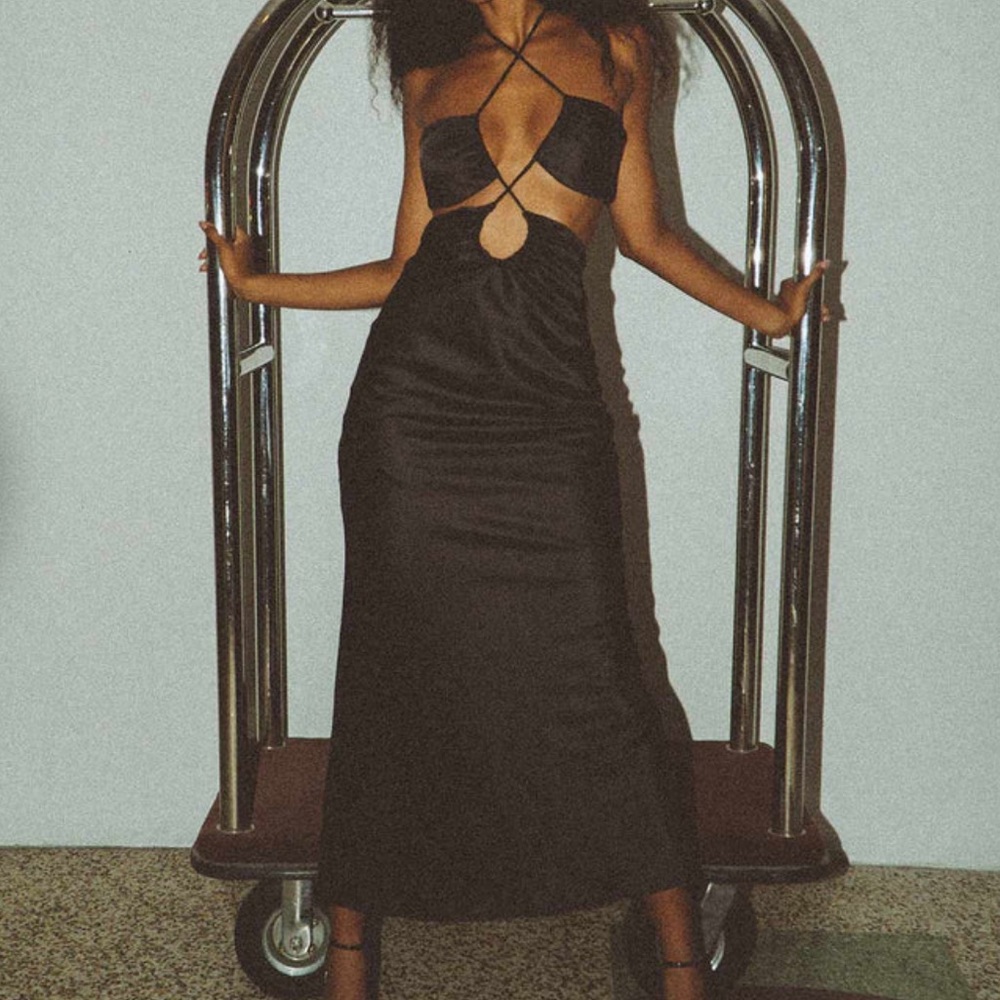 Princess Polly Satin Maxi Dress- size 6